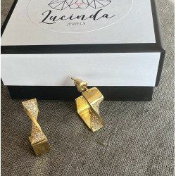 PENDIENTES  TWISTER GOLD