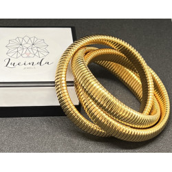 ITALIAN  BRACELET THREE GOLD XL