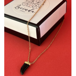 COLGANTE CUERNO ÓNIX GOLD