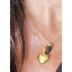 COLGANTE CUERNO ÓNIX GOLD