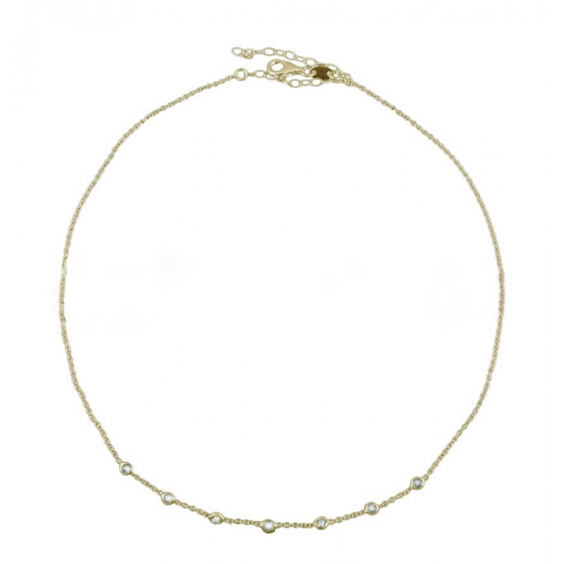 GARGANTILLA LINE & STONES GOLD GARGANTILLA LINE & STONES GOLD