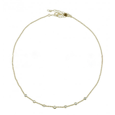 GARGANTILLA LINE & STONES GOLD