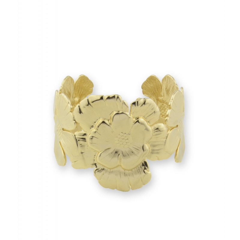 PULSERA FLOWERS GOLD PULSERA FLOWERS GOLD
