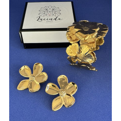 PULSERA FLOWERS GOLD