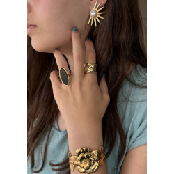 PULSERA FLOWERS GOLD