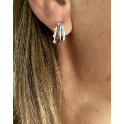 PENDIENTES ZIRCONIA MINI RODIO