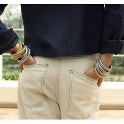 ITALIAN BRACELET TWO GOLD XL