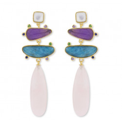 PENDIENTES PINK QUARTZ