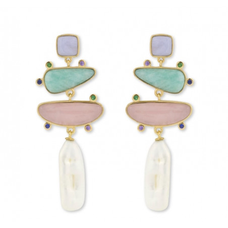 PENDIENTES PEARL & STONES