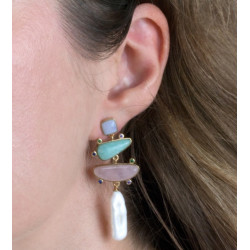PENDIENTES PEARL & STONES