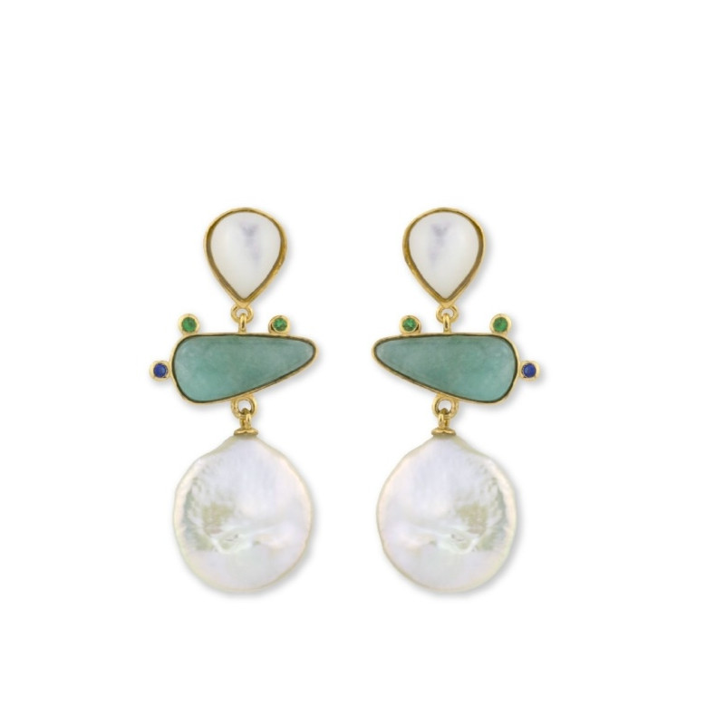 PENDIENTES PEARLS & STONE PENDIENTES PEARLS & STONE