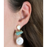 PENDIENTES PEARLS & STONE