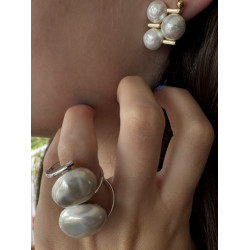 ANILLO TWO PEARLS