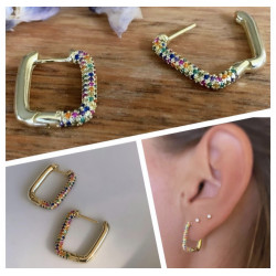 PENDIENTES SQUARE GOLD