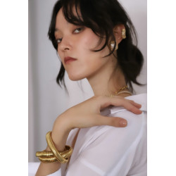 ITALIAN  BRACELET THREE GOLD XL