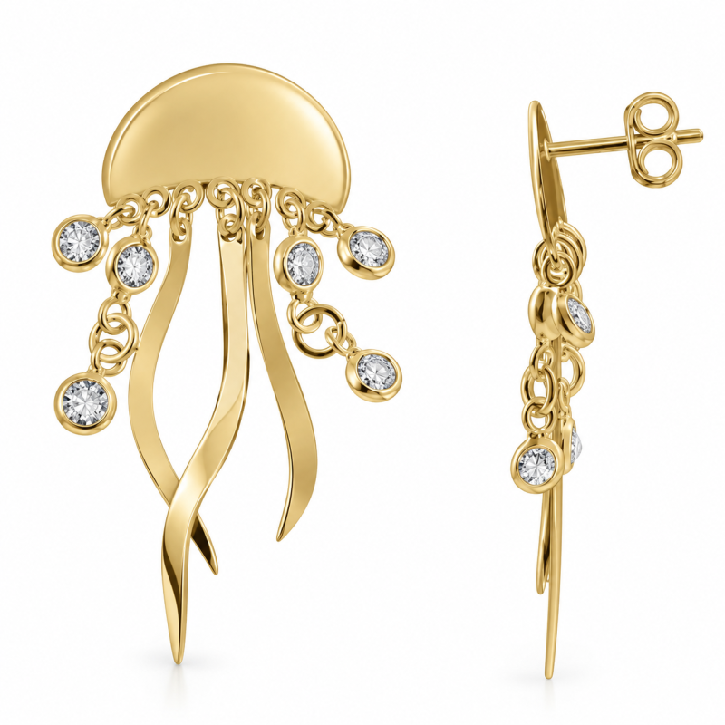 PENDIENTES MEDUSA GOLD