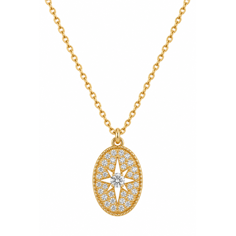 COLGANTE ESTRELLA POLAR DIAMOND GOLD
