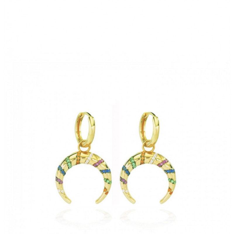 PENDIENTES ETHNIC MOON GOLD