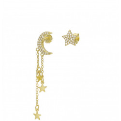 PENDIENTES LUA E ESTRELLA GOLD
