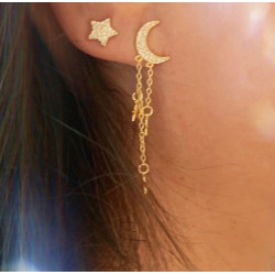 PENDIENTES LUA E ESTRELLA GOLD