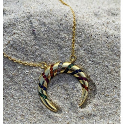 COLGANTE ETHNIC COLORS GOLD