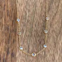 GARGANTILLA LINE & STONES GOLD
