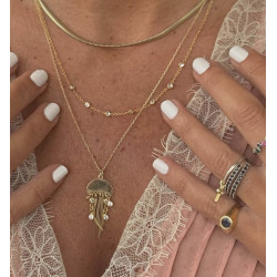 GARGANTILLA LINE & STONES GOLD