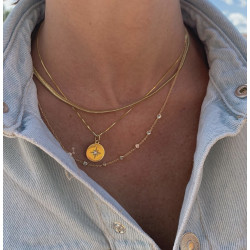 GARGANTILLA LINE & STONES GOLD