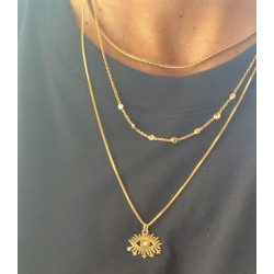 GARGANTILLA LINE & STONES GOLD