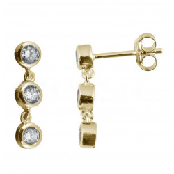 PENDIENTES TRIPLE CIRCLE GOLD