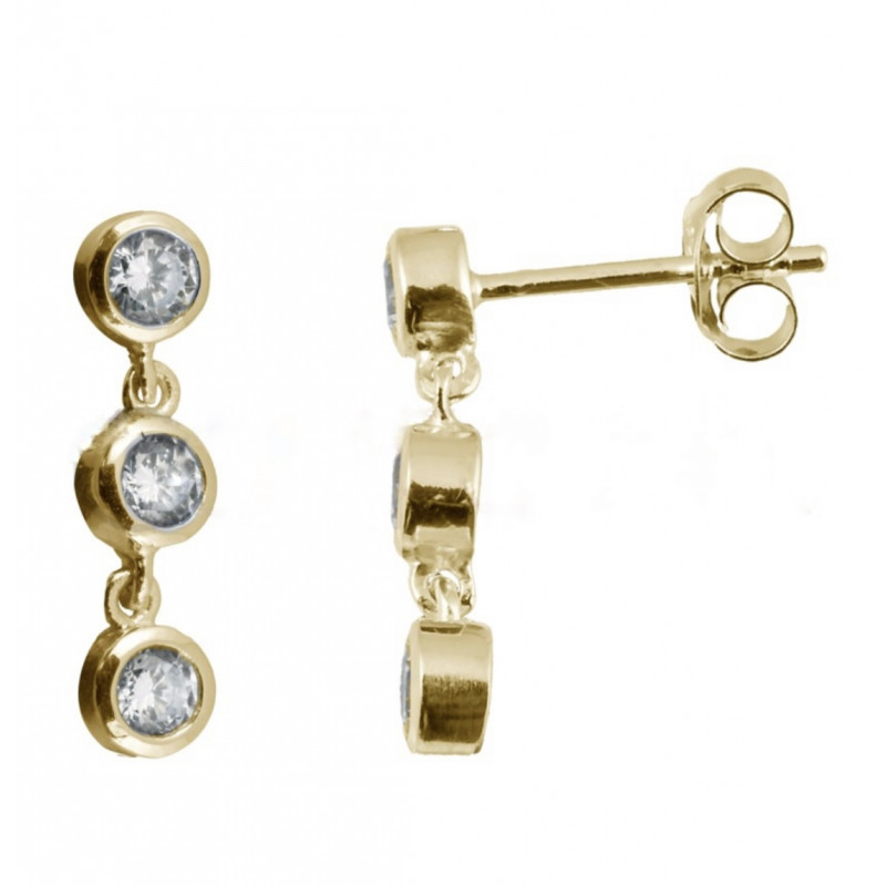 PENDIENTES TRIPLE CIRCLE GOLD PENDIENTES TRIPLE CIRCLE GOLD