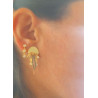 PENDIENTES TRIPLE CIRCLE GOLD