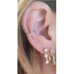 PENDIENTES TRIPLE CIRCLE GOLD