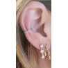 PENDIENTES TRIPLE CIRCLE GOLD