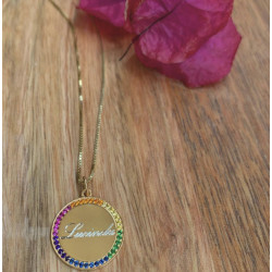COLGANTE RAINBOW GOLD