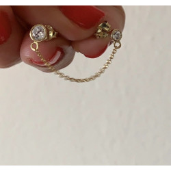 PENDIENTE DOUBLE CIRCLE GOLD