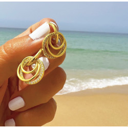 PENDIENTES RODAS WHITE GOLD